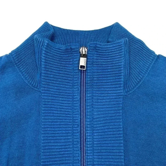 Alfani Novelty Table Acapulco Blue 1/4 Zip Mens Sweater - Picture 6 of 10